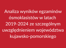 Kliknij aby przenieść się do strony poświęconej analizy wyników egzaminów ósmoklasisty w województwie kujawsko-pomorskim