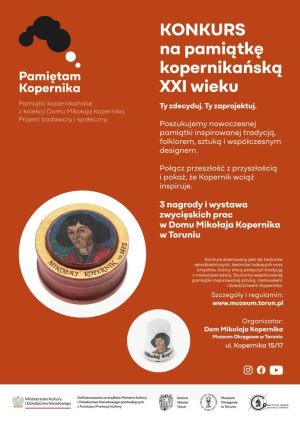 Plakat promujący konkurs "Pamiętam Kopernika"