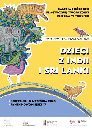 Kolorowy plakat z motywami zwierząt i ptaków z podstawowymi informacjami o wystawie.
