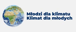 Kula ziemska na banerze konferencji "Młodzi dla klimatu, klimat dla młodych".