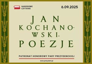Plakat promujący Narodowe Czytanie w bibliotekach Książnicy Kopernikańskiej