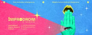 Grafika surrealistyczna na plakacie festiwalu IMPRODROM 2025.
