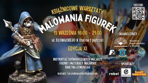 Plakat promujący XI Książnicowe Warsztaty Malowania Figurek