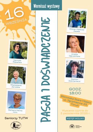 Plakat promujący wystawę w Bibliotece Stare Miasto