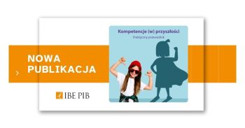 Dziewczynka z uniesionymi rękoma na okładce publikacji "Kompetencje (w) przyszłości".