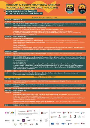 Plakat z programem wydarzenia.