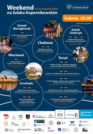 Plakat promujący Weekend na Szlaku Kopernikowskim