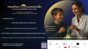 Plakat promujący Toruńską Noc Naukowców