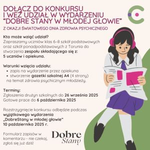 Plakat promujący konkurs DobreStany w mojej głowie