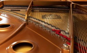 Wnętrze fortepianu.