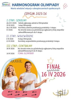 Harmonogram olimpiady.