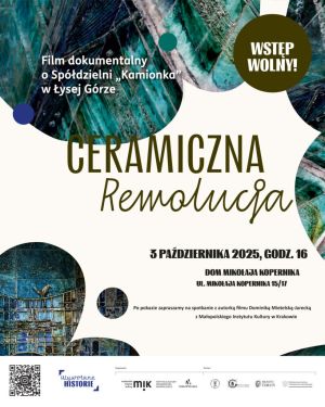 Plakat promujący pokaz filmu w Domu Mikołaja Kopernika