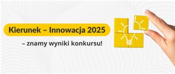 Puzzle z żarówką symbolizującą innowacyjne myślenie na banerze konkursowym.