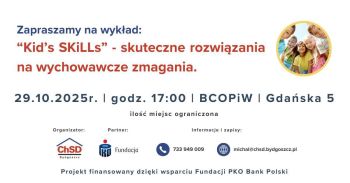 Baner wykładu ze zdjęciem uśmiechniętych dzieci.