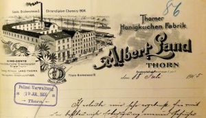 Historyczna kartka z rysunkiem fabryki z 1905 roku.