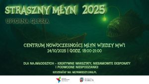 Plakat promujący wydarzenie w Młynie Wiedzy