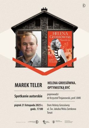 Plakat informujący o spotkaniu autorskim z Markiem Telerem