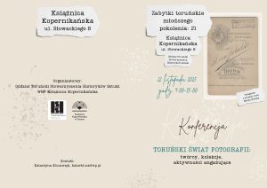 Plakat informujący o konferencji w Książnicy Kopernikańskiej