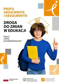 Nastolatek z plecakiem szkolnym i dorysowanym biretem studenckim - okładka publikacji.