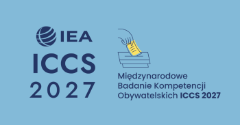 Błękitna grafika z nazwą badania i motywem ręki wrzucającej żółtą kartkę do skrzynki.
