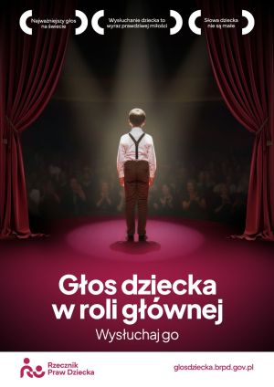 Widok z tyłu na chłopca na wózku inwalidzkim stojącego na scenie przed publicznością.