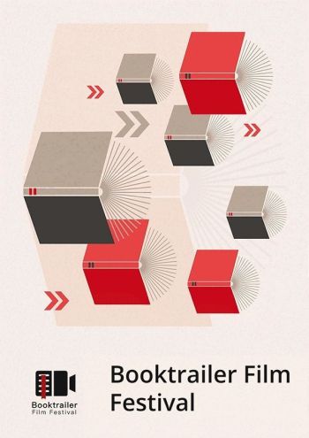 Plakat konkursowy z motywem książek.