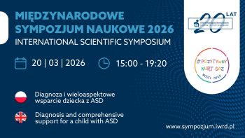 Baner informacyjny Sympozjum Naukowego z logotypem organizatora.