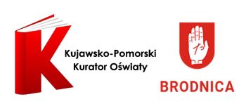 Logo Kujawsko-Pomorskiego Kuratora Oświaty i herb Brodnicy.