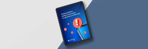 Okładka publikacji "Reakcja platform społecznościowych na zgłoszenia w 2025 roku".