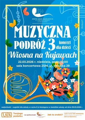 Kolorowy plakat z informacjami o wydarzeniu.