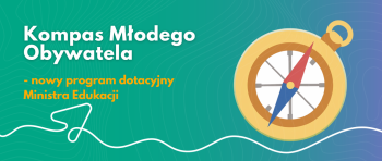 Plakat promocyjny akcji z jego nazwą oraz motywem kompasu.