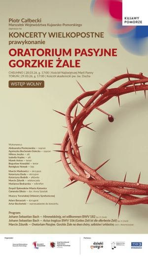 Plakat z okazji koncertów wielkopostnych.