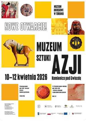 Plakat z obrazkami o tematyce azjatyckiej i informacją o wydarzeniu.