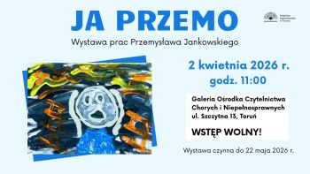 Plakat promujący wystawę z pracą plastyczną nawiązującą do obrazu "Krzyk" E. Muncha.