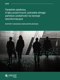 Okładka publikacji "Paradoks spiskowy. O lęku przed innymi, potrzebie silnego państwa i podatności na narracje...