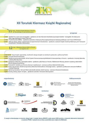 Plakat z harmonogramem wydarzenia oraz logotypami.