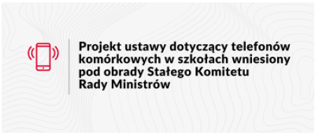 Grafika z informacją o obradach nad projektem ustawy.
