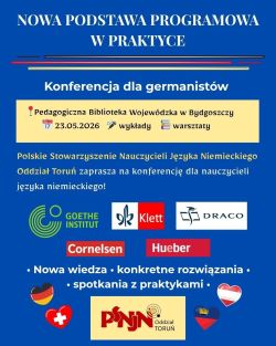 Informacyjny plakat konferencyjny z logotypami.