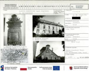 Karta dokumentacji zabytków ze zdjęciami i mapką.