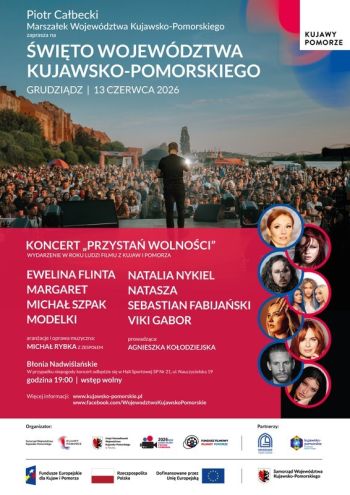 Plakat z logotypami organizatorów - Koncert "Przystań wolności"