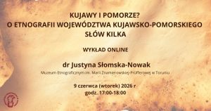 Plakat informacyjny wykładu z logo organizatora.