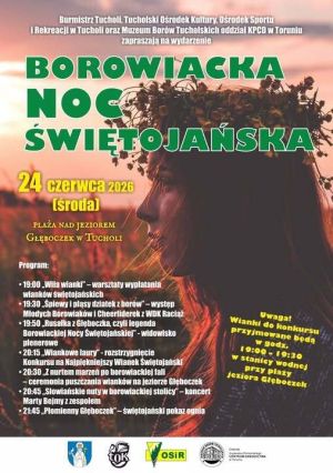 Na plakacie profil dziewczyny z wiankiem na głowie oraz programem wydarzenia.