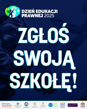 Plakat promujący Dzień Edukacji Prawnej