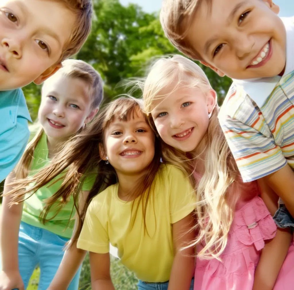 Uśmiechnięte dzieci.