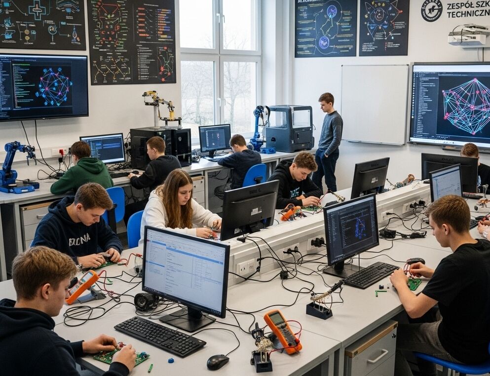 Pracownia STEM i AI w szkole.