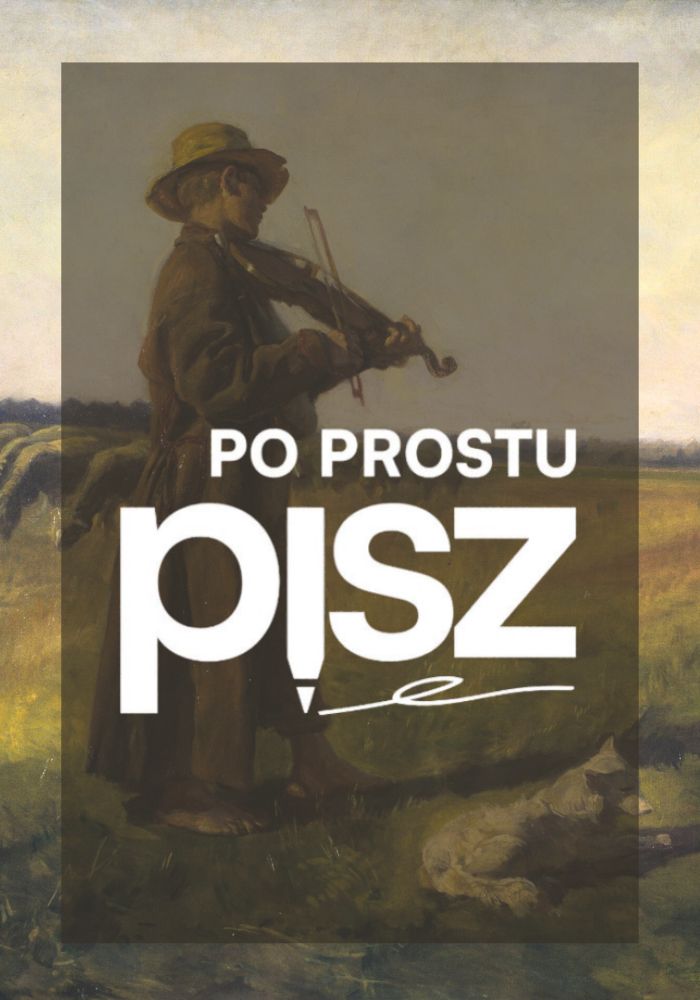 Obraz "Pastuszek" i logo konkursu "Po prostu - Pisz!"