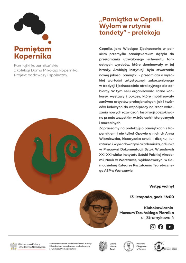 Plakat informujący o prelekcji dr Anny Wiszniewskiej.