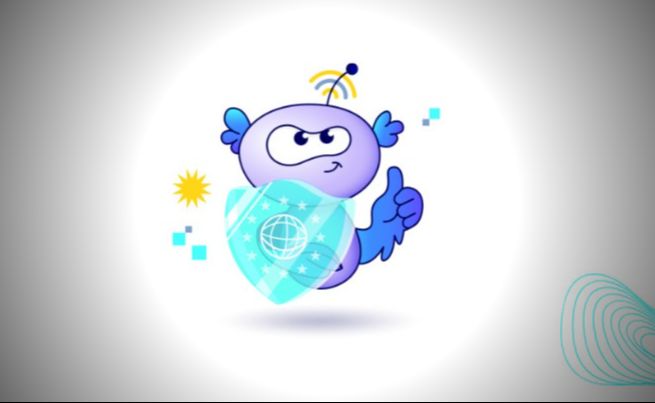 Fragment plakatu promocyjnego z motywem robocika.