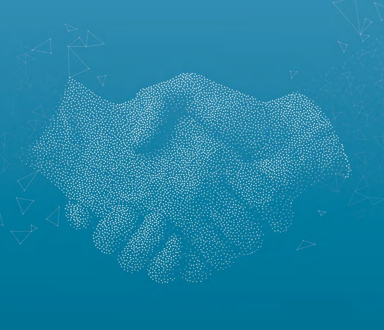 Motyw graficzny uścisku dłoni.