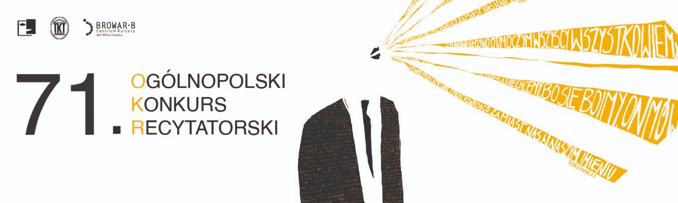Grafika dotycząca ogólnopolskiego konkursu recytatorskiego.